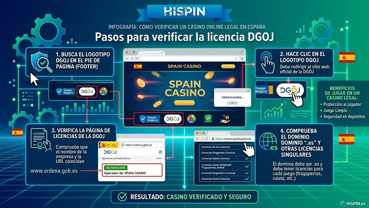 Pasos para verificar la licencia DGOJ en un casino online